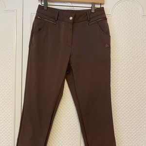 Le Coq Sportif Japan Market Cocoa Brown Techno Fabric Golf Pants Flannel Lined